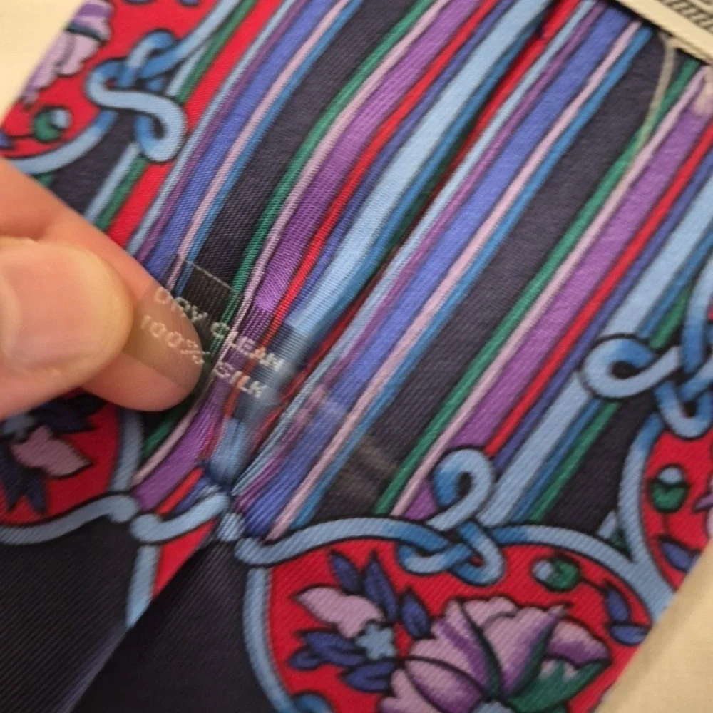 Gianni‎ Versace Mens Tie Medusa Head Flowers Striped Colorful Silk Necktie Spain